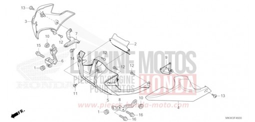 UNTERER WINDLAUF (NC750XA) NC750XAP de 2023